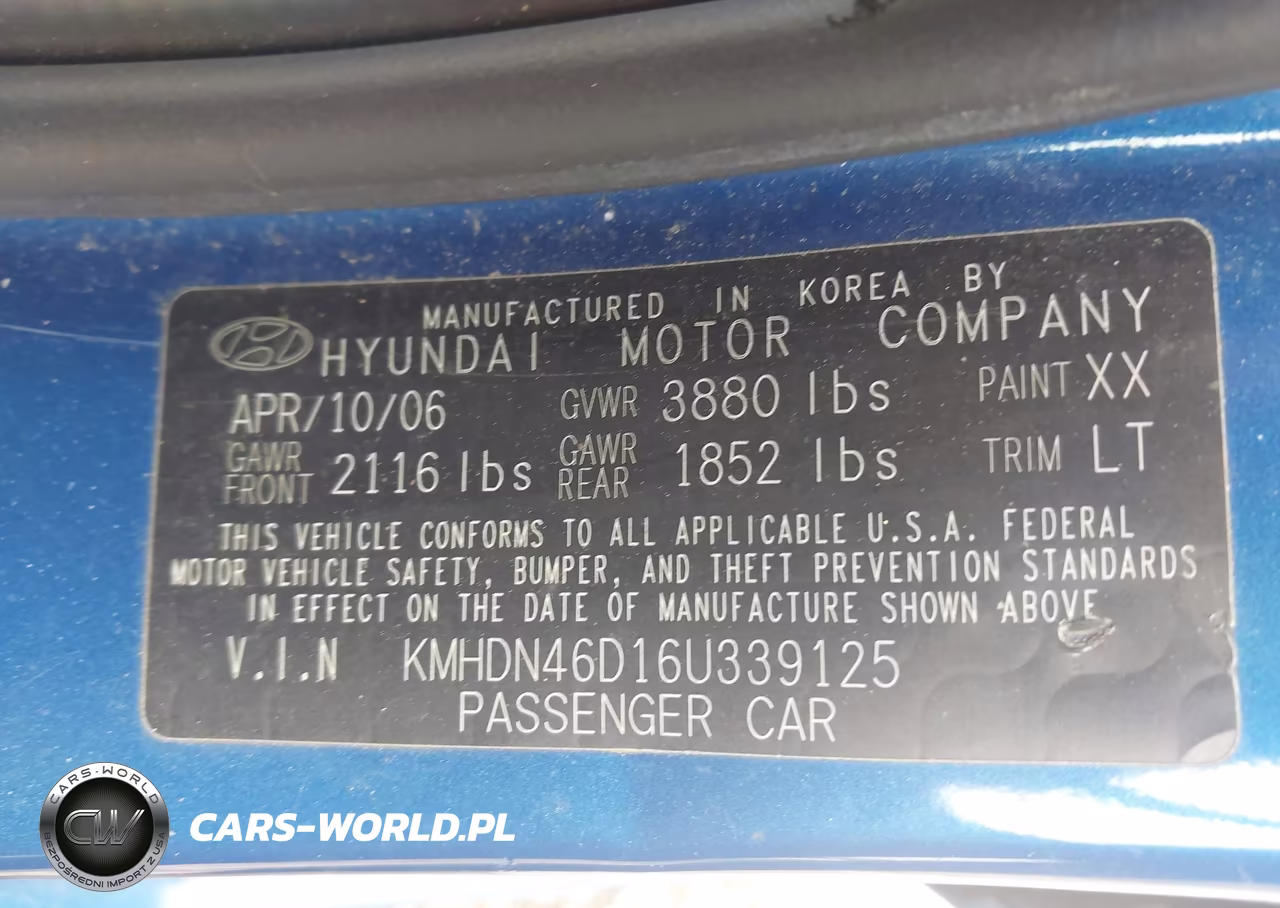 2006 Hyundai Elantra Gls-Limited VIN:KMHDN46D16U339125 - 9