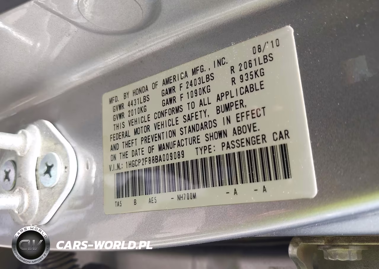 2011 Honda Accord 2.4 Ex-L VIN:1HGCP2F88BA009089 - 9