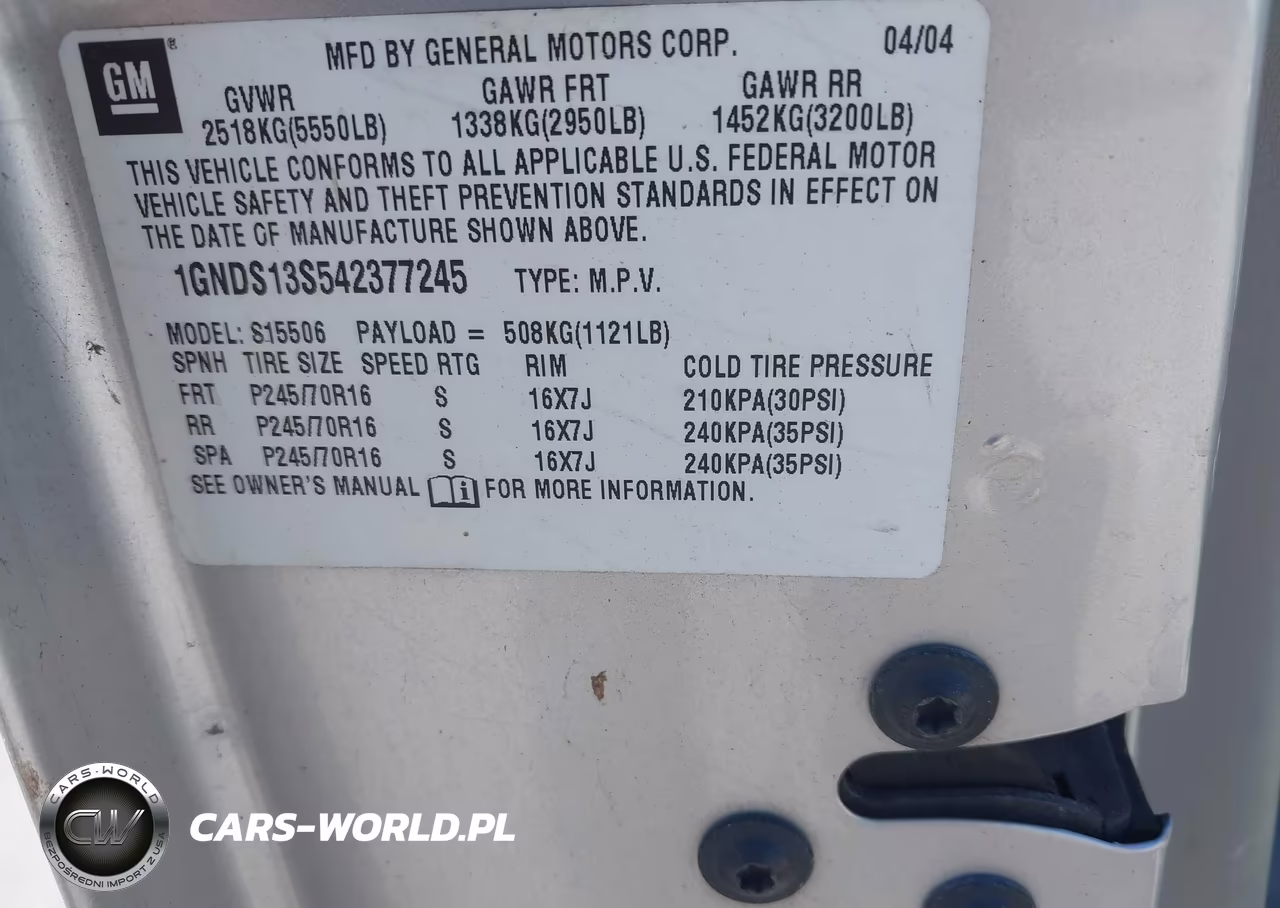 2004 Chevrolet Trailblazer Ls VIN:1GNDS13S542377245 - 9