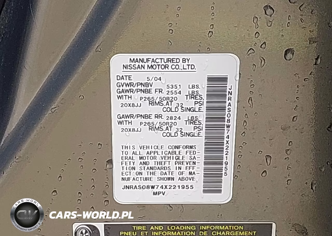 2004 Infiniti Fx35 VIN:JNRAS08W74X221955 - 9