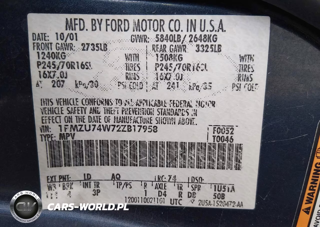 2002 Ford Explorer Eddie Bauer VIN:1FMZU74W72ZB17958 - 9