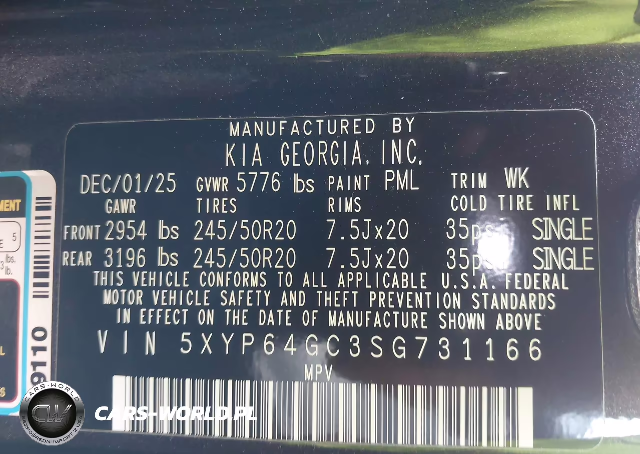 2025 Kia Telluride S VIN:5XYP64GC3SG731166 - 9