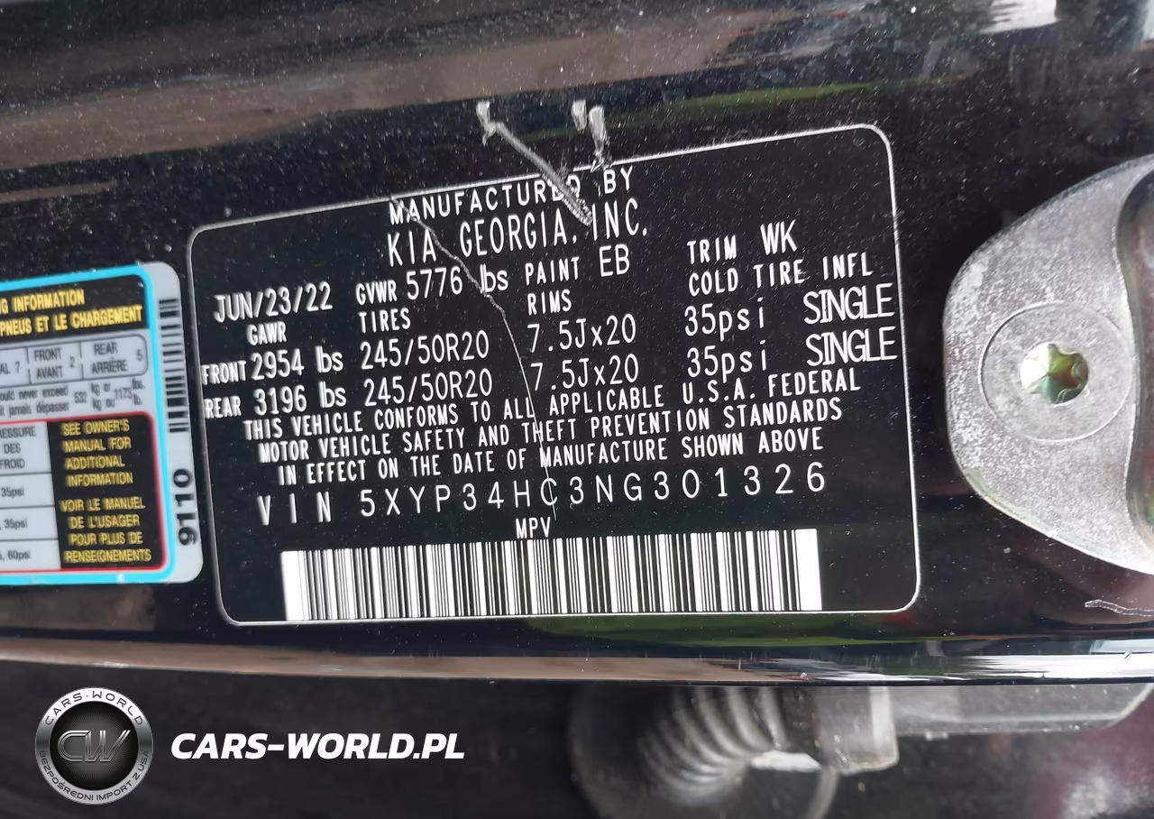 2022 Kia Telluride Ex VIN:5XYP34HC3NG301326 - 9