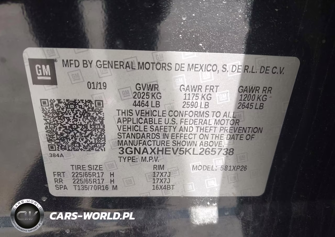 2019 Chevrolet Equinox Ls VIN:3GNAXHEV5KL265738 - 9