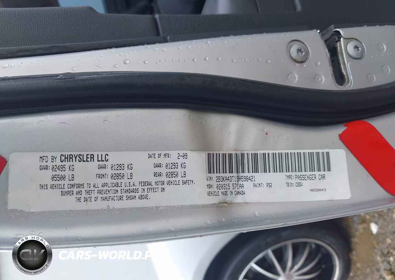 2009 Dodge Charger VIN:2B3KA43T19H598421 - 9