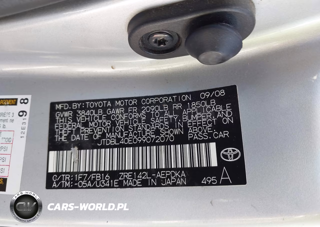 2009 Toyota Corolla Le VIN:JTDBL40E099072070 - 9
