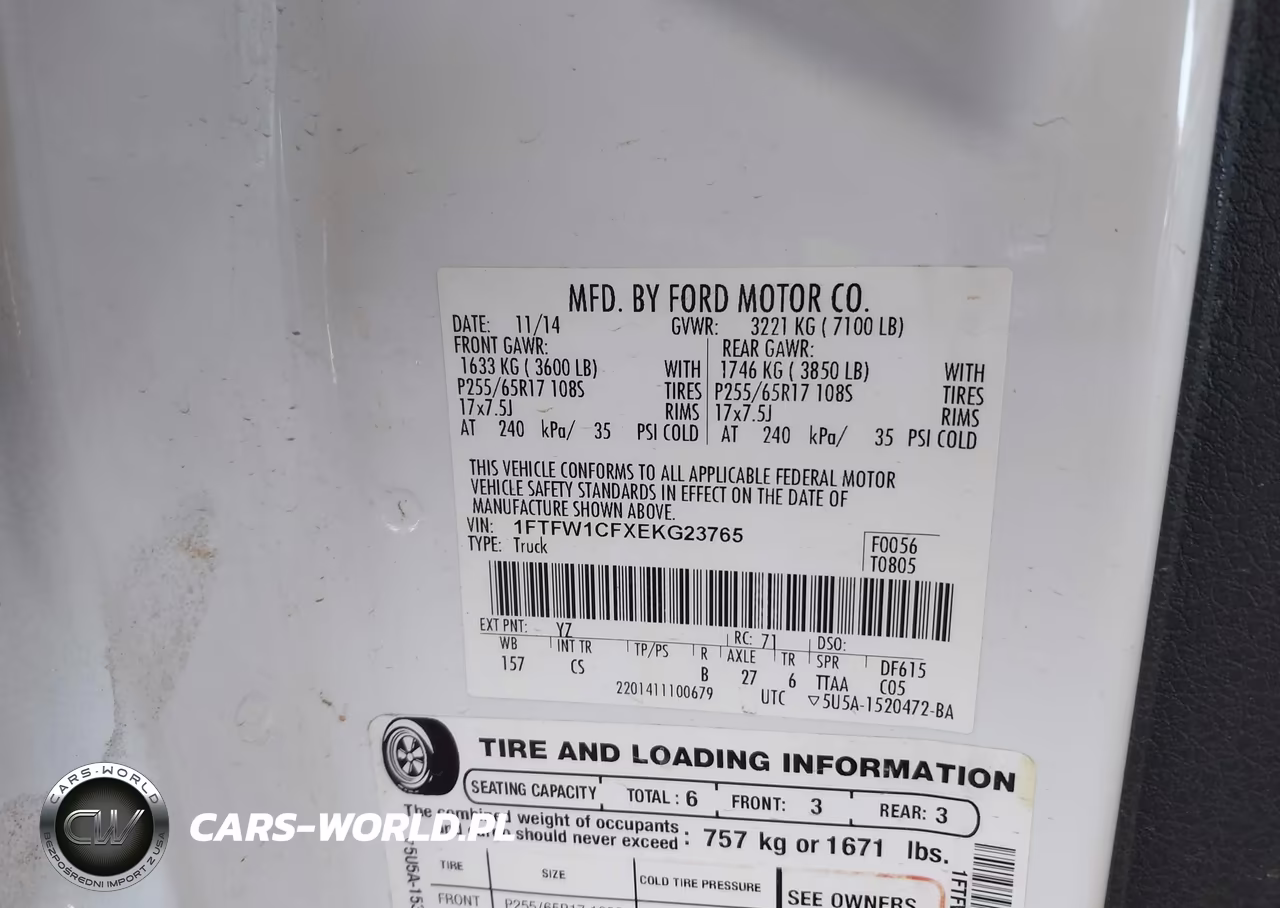 2014 Ford F-150 Xl VIN:1FTFW1CFXEKG23765 - 9