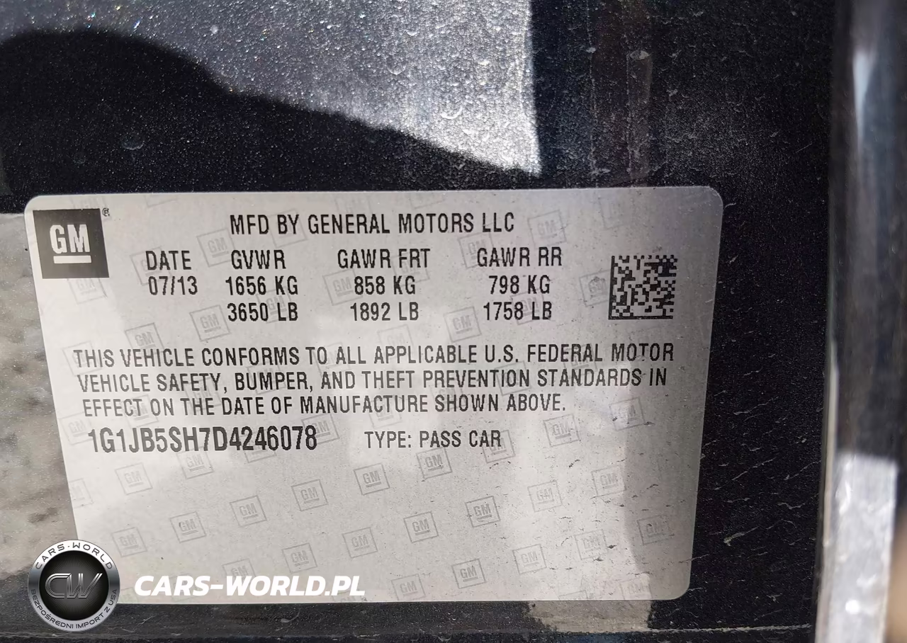 2013 Chevrolet Sonic Ls Manual VIN:1G1JB5SH7D4246078 - 9