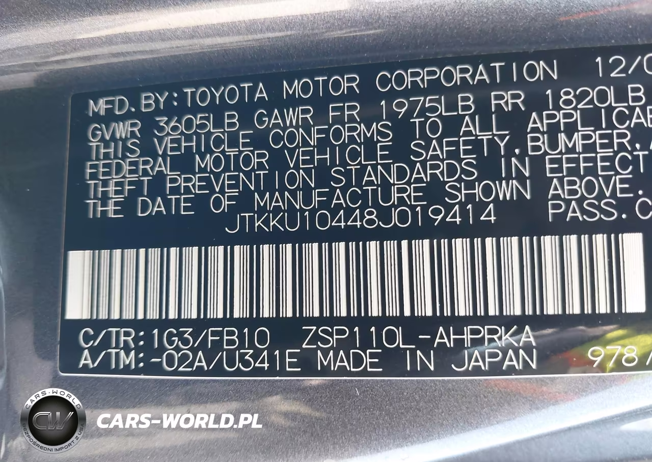 2008 Scion Xd VIN:JTKKU10448J019414 - 9