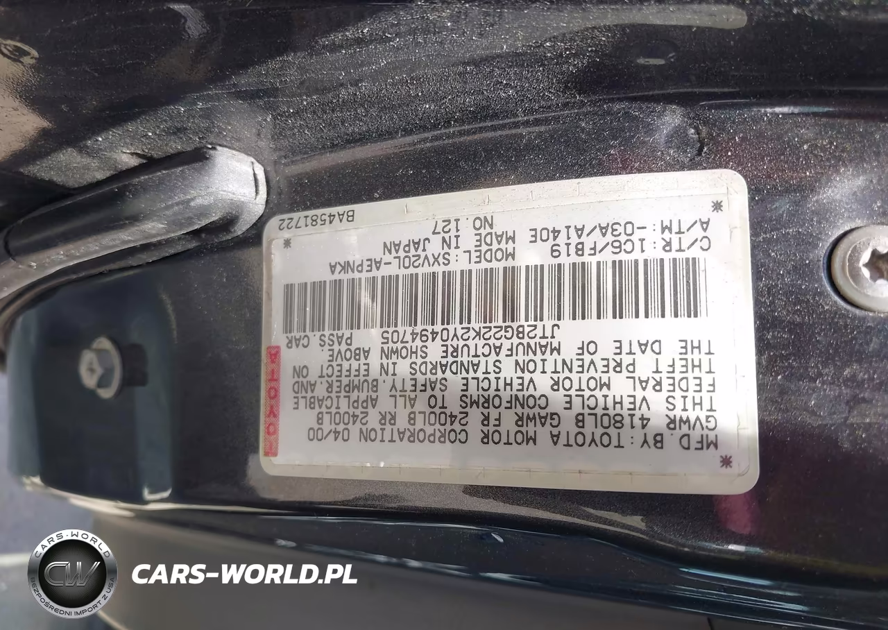2000 Toyota Camry Le VIN:JT2BG22K2Y0494705 - 9