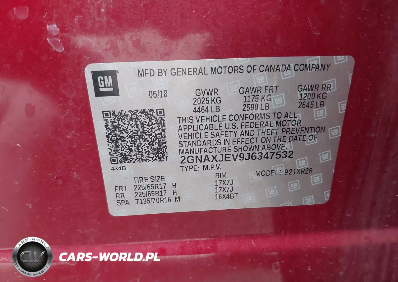 2018 Chevrolet Equinox Lt VIN:2GNAXJEV9J6347532 - 9