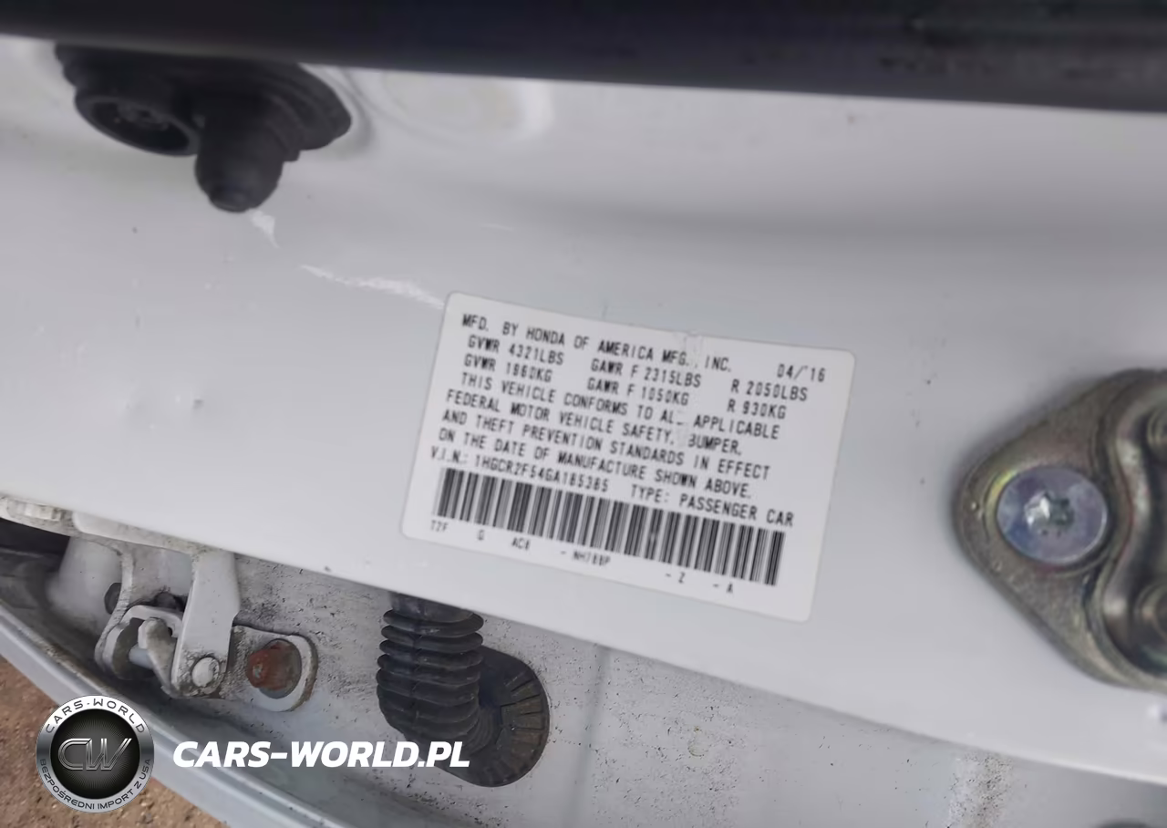 2016 Honda Accord Sport VIN:1HGCR2F54GA185385 - 9