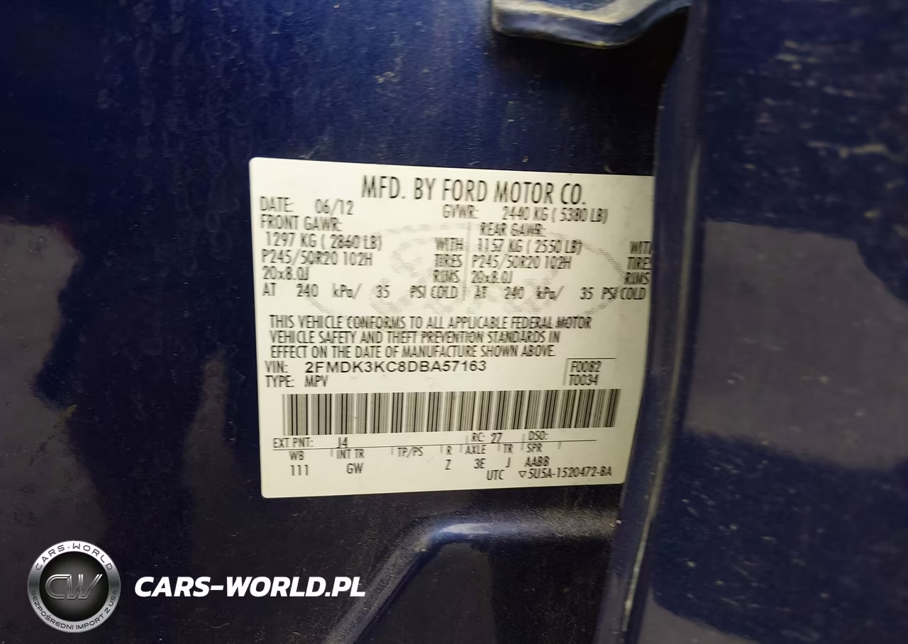 2013 Ford Edge Limited VIN:2FMDK3KC8DBA57163 - 9