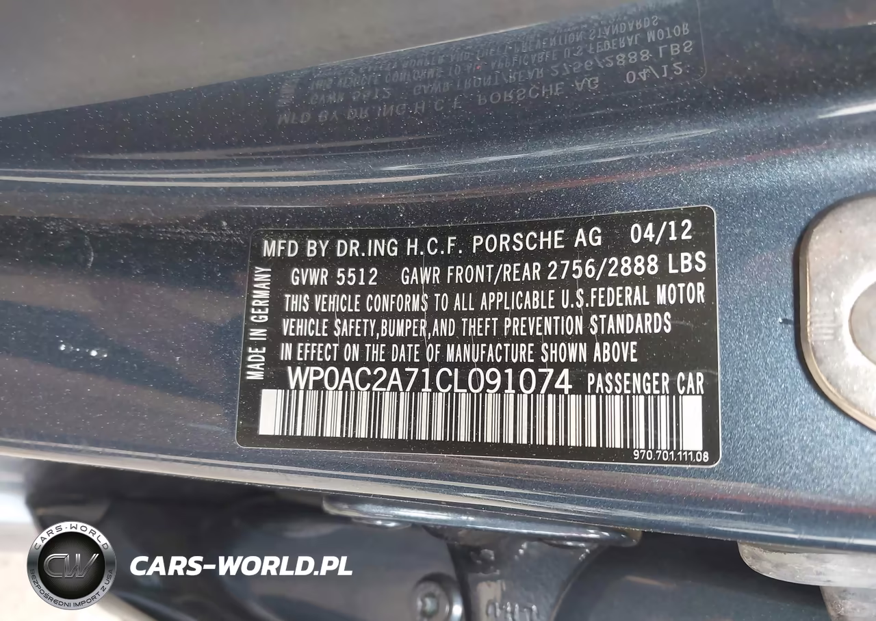2012 Porsche Panamera Turbo VIN:WP0AC2A71CL091074 - 9