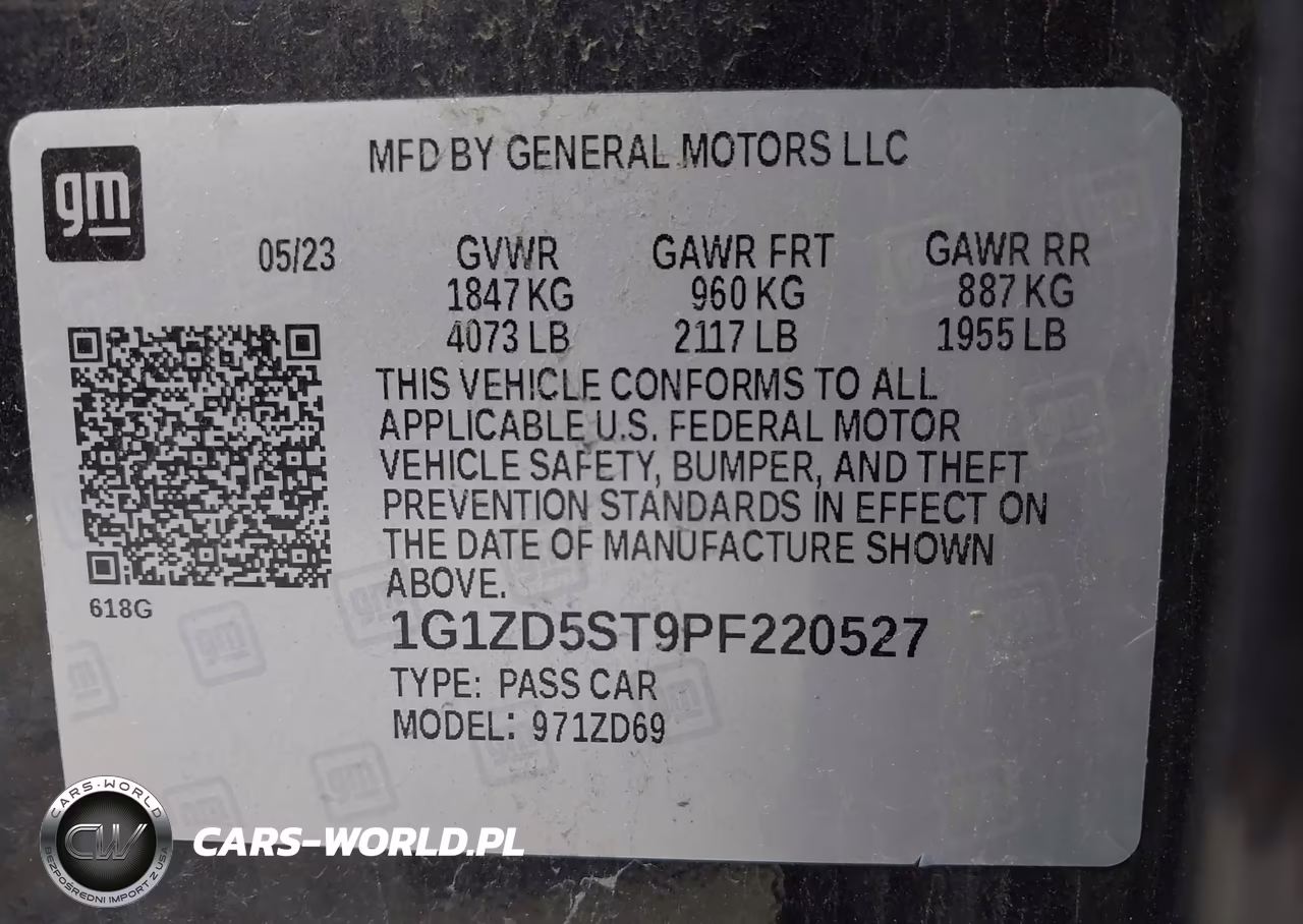 2023 Chevrolet Malibu Fwd 1Lt VIN:1G1ZD5ST9PF220527 - 9