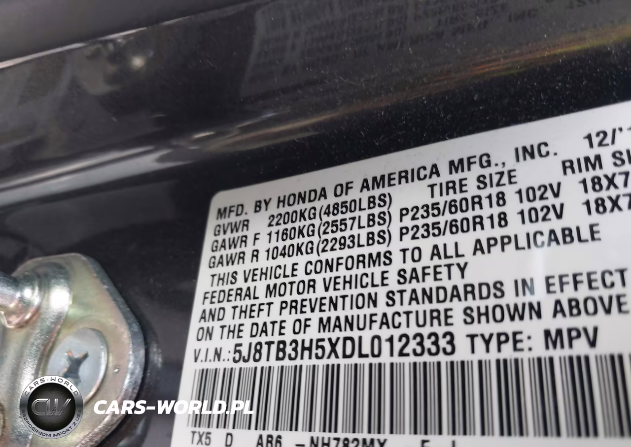 2013 Acura Rdx VIN:5J8TB3H5XDL012333 - 9