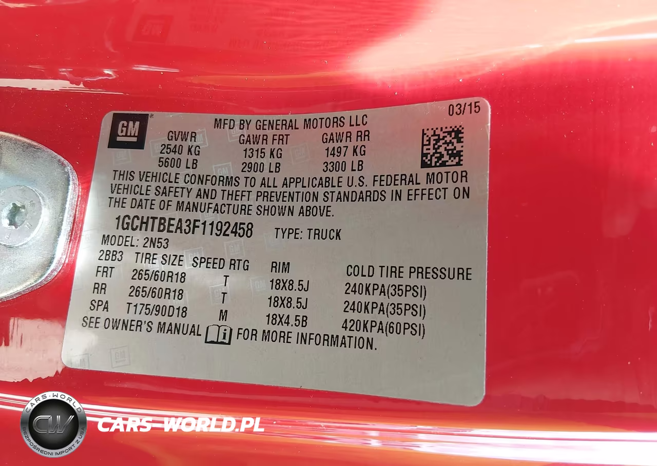 2015 Chevrolet Colorado Lt VIN:1GCHTBEA3F1192458 - 9