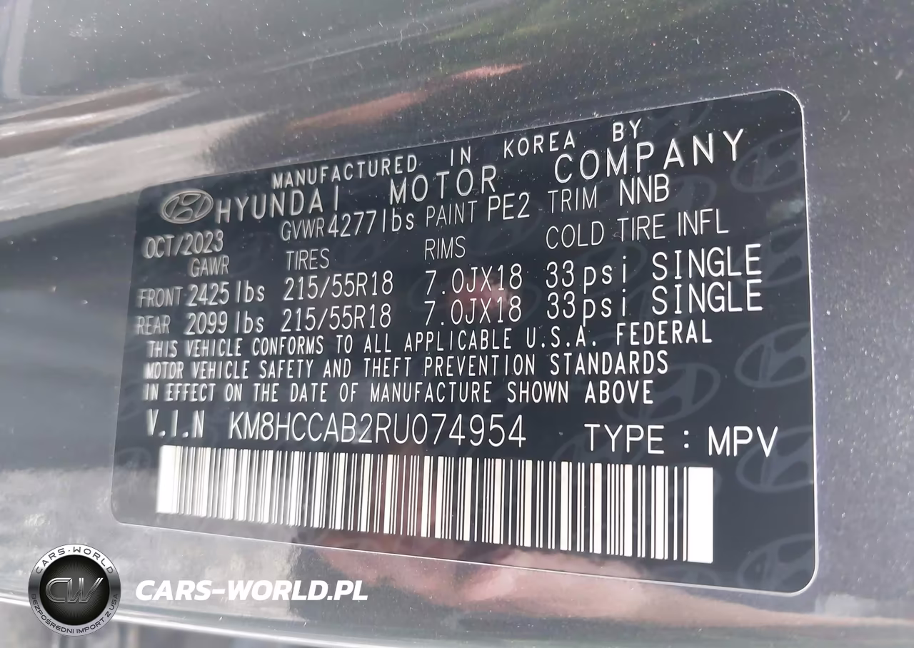 2024 Hyundai Kona Sel VIN:KM8HCCAB2RU074954 - 9
