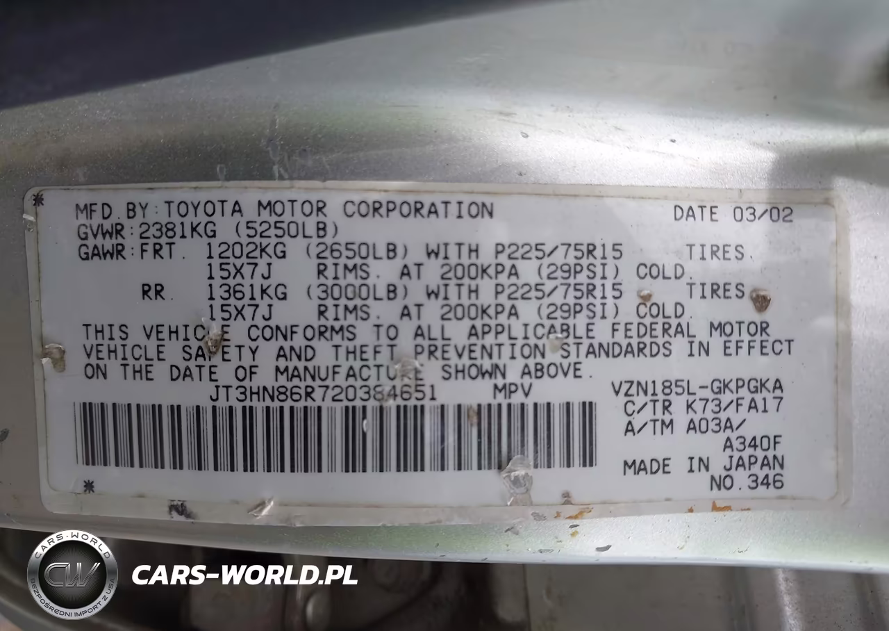 2002 Toyota 4Runner Sr5 V6 VIN:JT3HN86R720384651 - 9