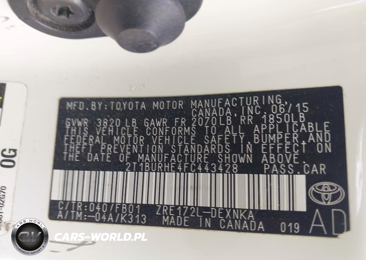 2015 Toyota Corolla Le VIN:2T1BURHE4FC443428 - 9