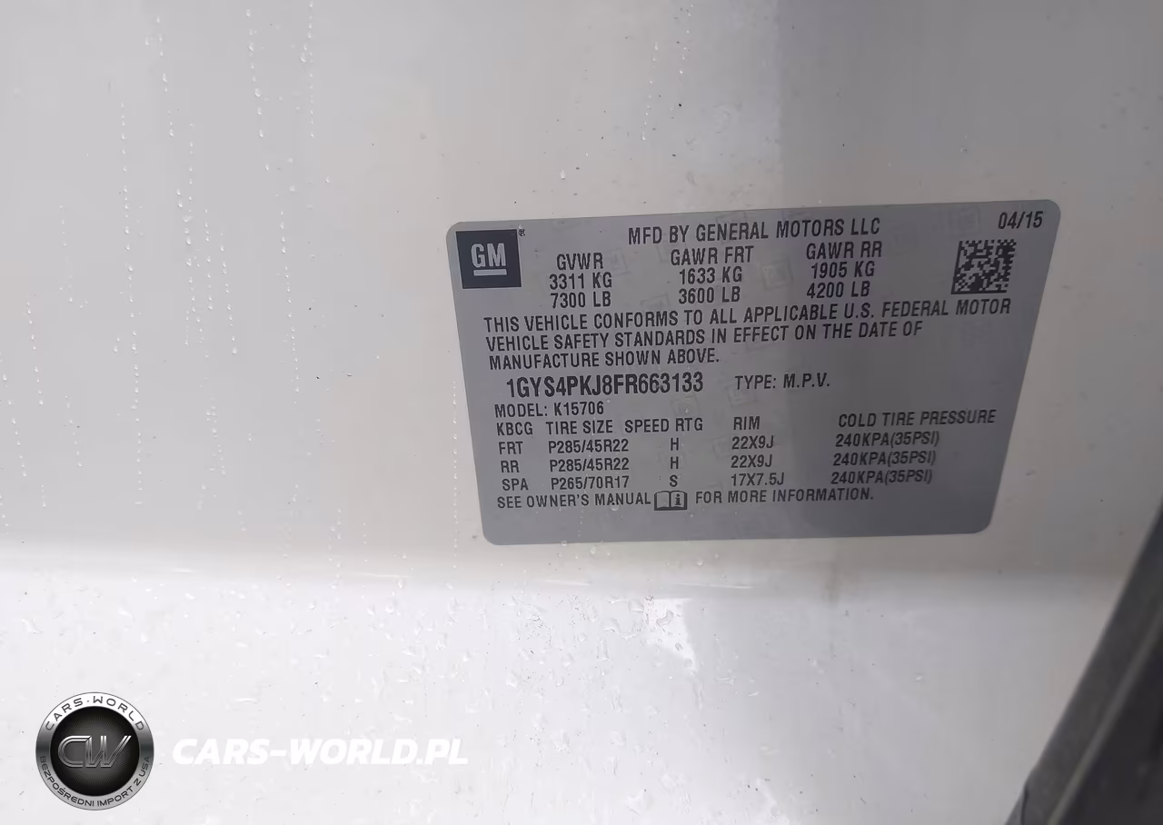 2015 Cadillac Escalade Platinum VIN:1GYS4PKJ8FR663133 - 9