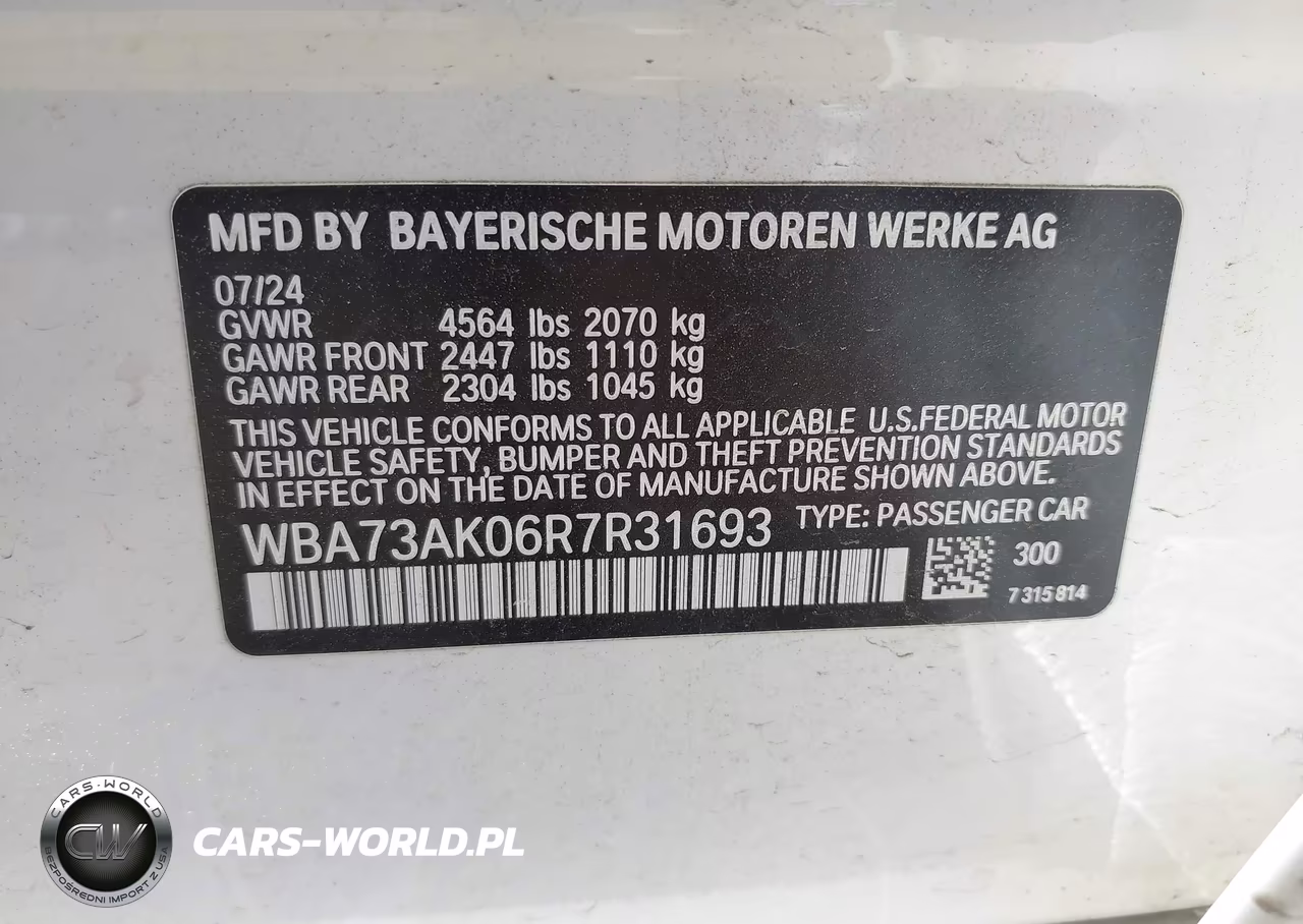 2024 BMW 228I Gran Coupe xDrive VIN:WBA73AK06R7R31693 - 9
