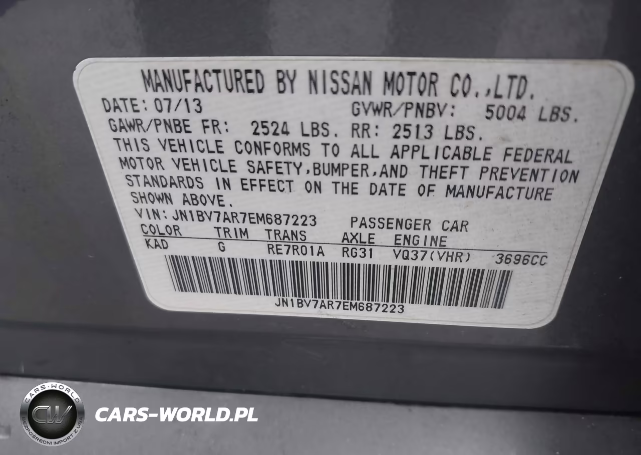 2014 Infiniti Q50 Premium VIN:JN1BV7AR7EM687223 - 9