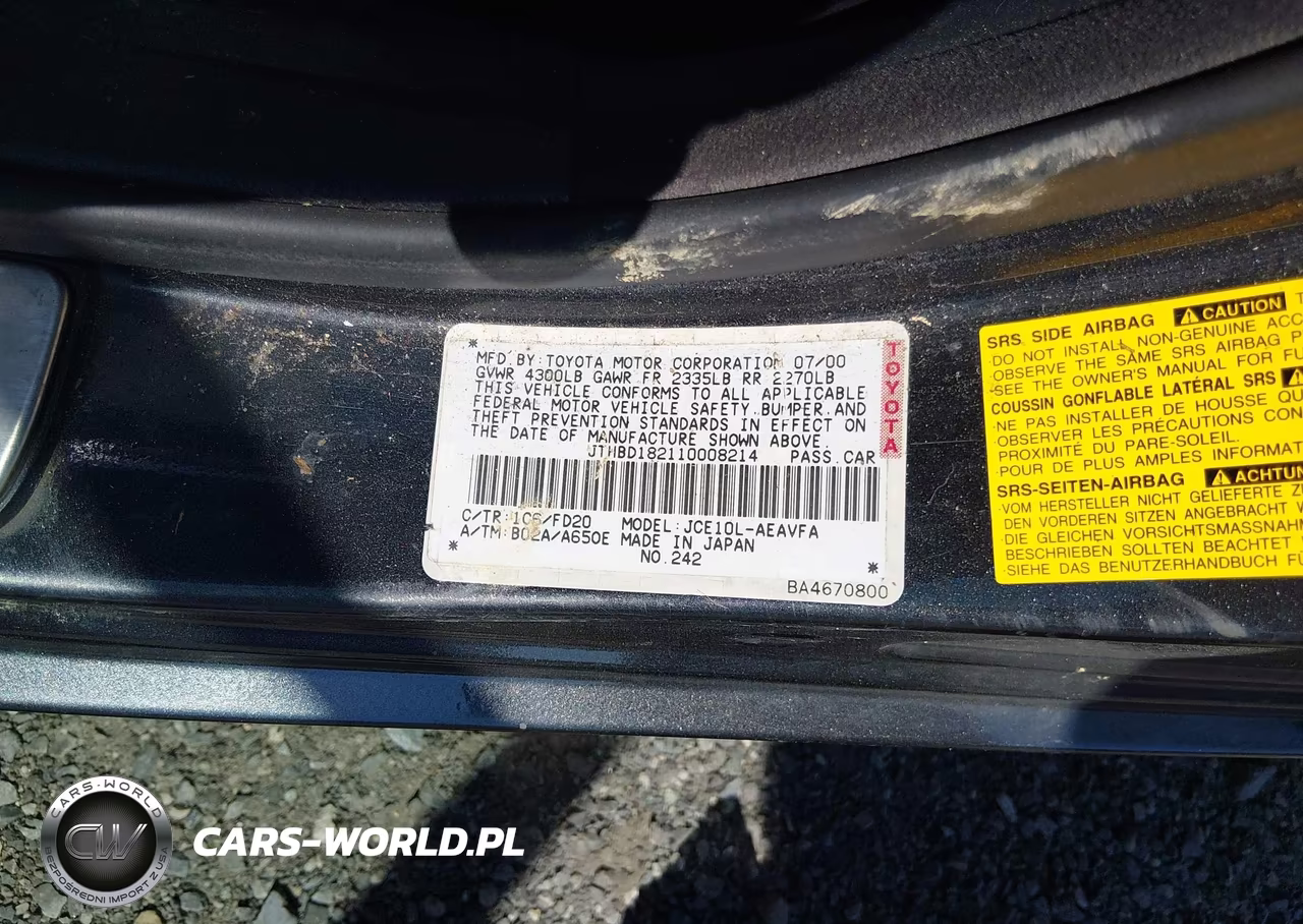 2001 Lexus Is 300 VIN:JTHBD182110008214 - 9