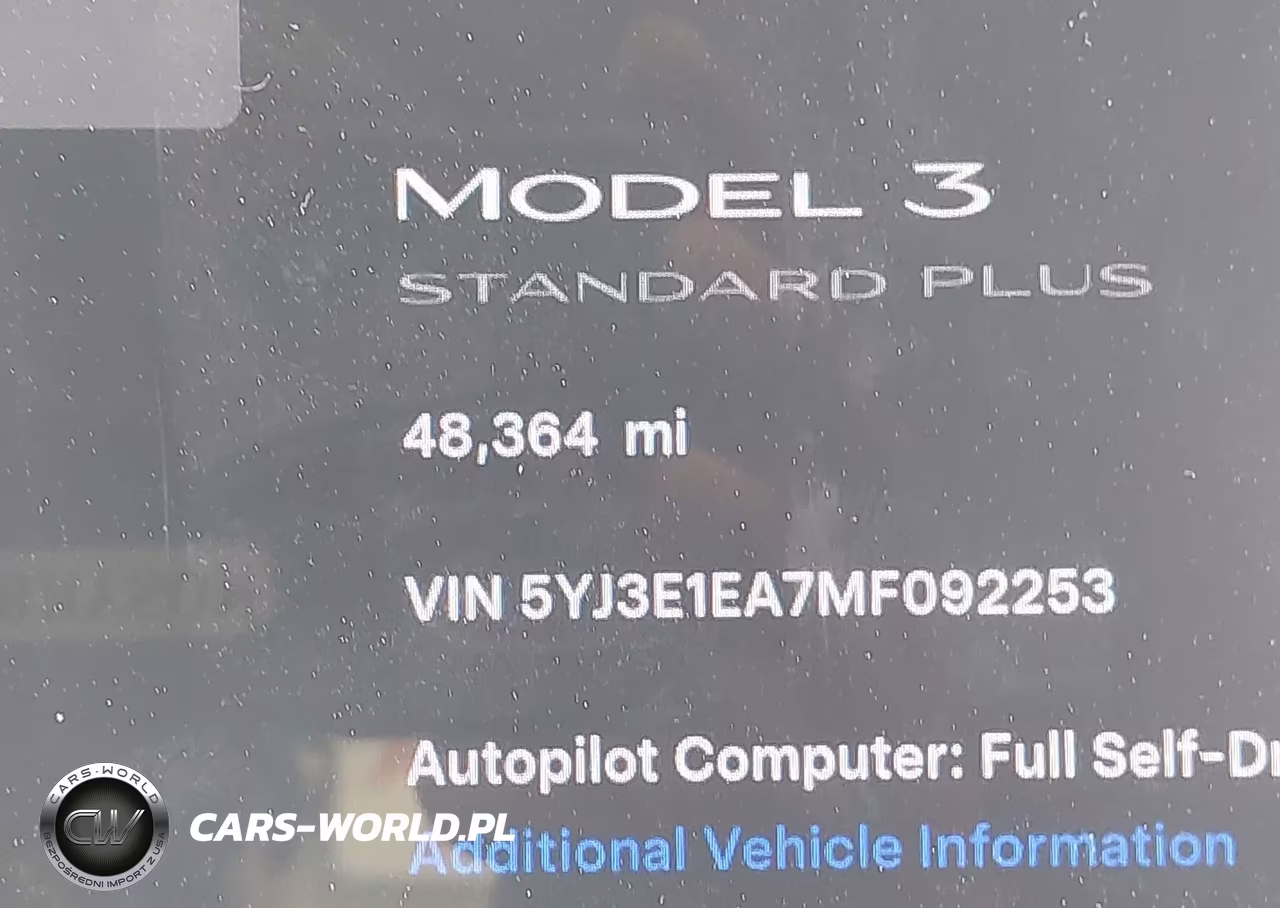 2021 Tesla Model 3 Standard Range Plus Rear-Wheel Drive VIN:5YJ3E1EA7MF092253 - 15