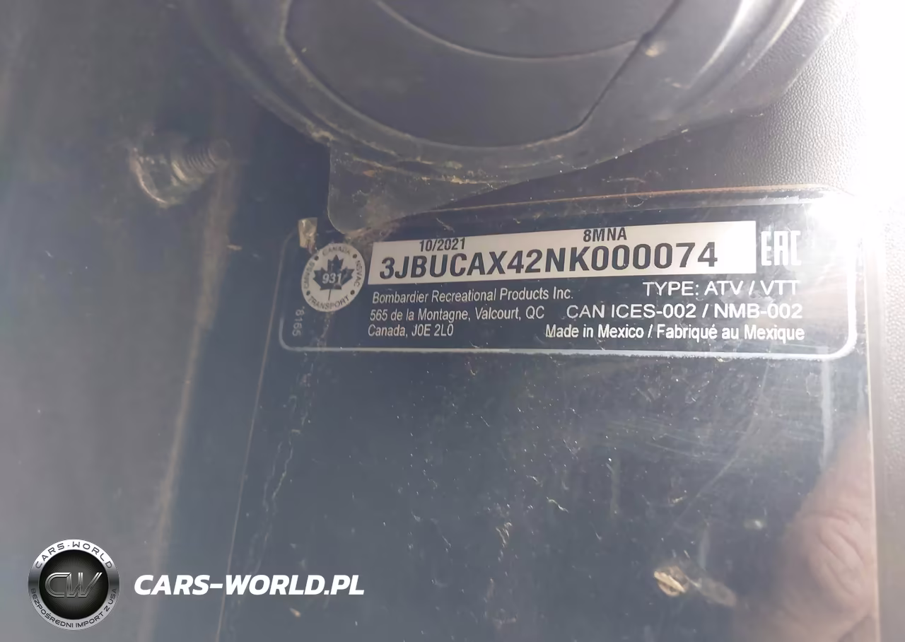 2022 Can-Am Defender Max Xt Hd10 VIN:3JBUCAX42NK000074 - 9