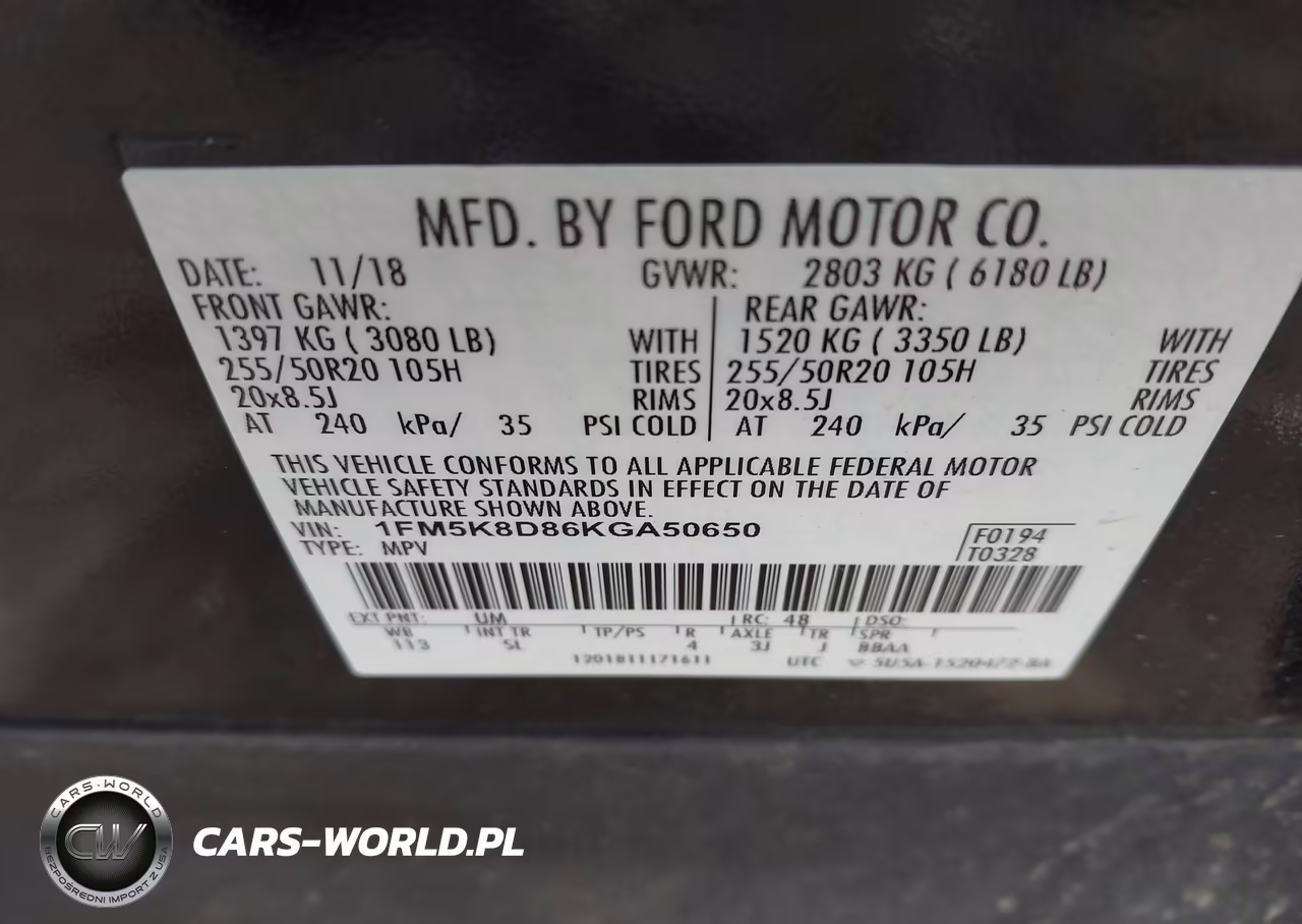 2019 Ford Explorer Xlt VIN:1FM5K8D86KGA50650 - 9