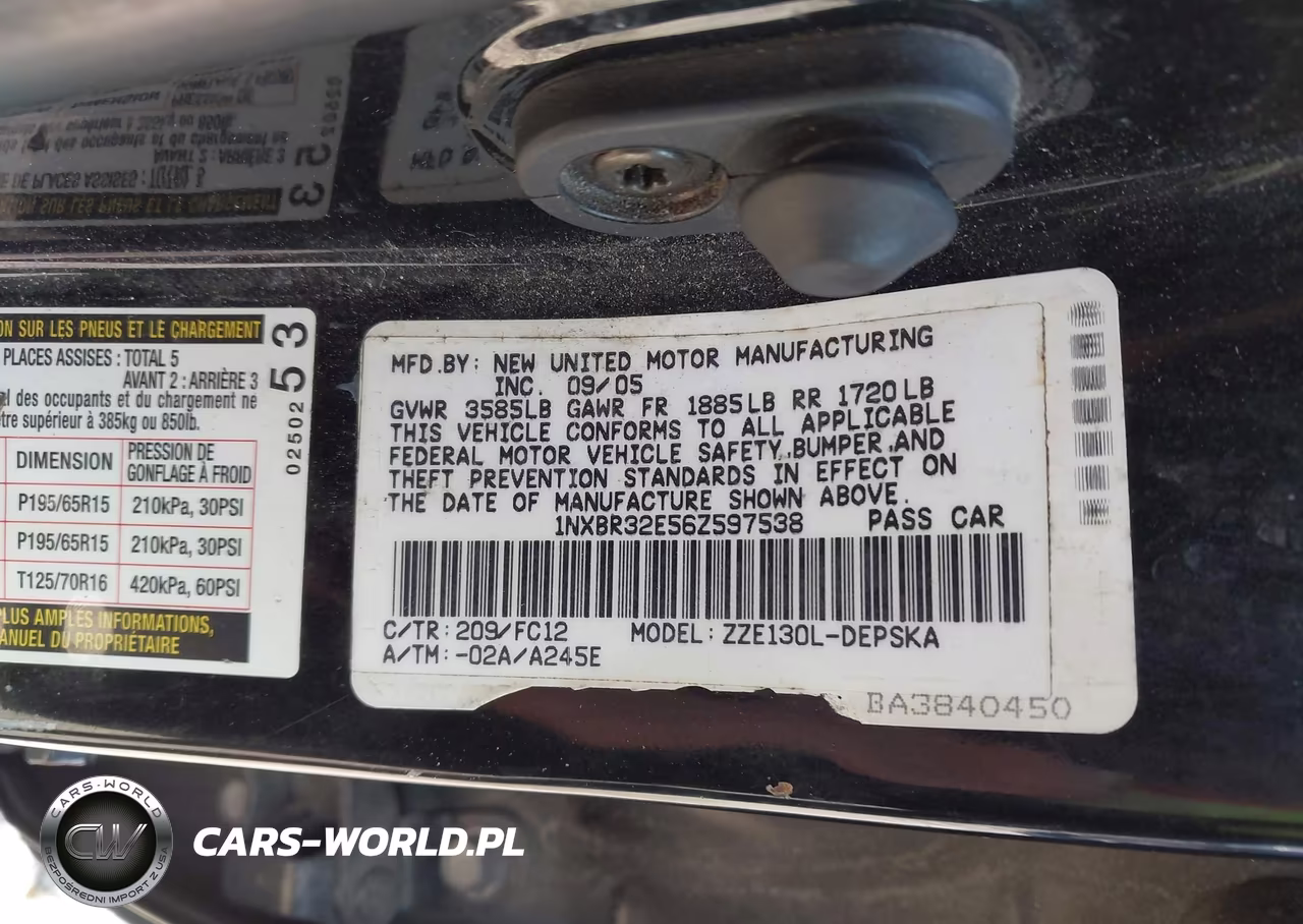 2006 Toyota Corolla S VIN:1NXBR32E56Z597538 - 9