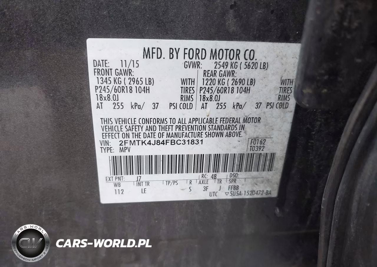 2015 Ford Edge Sel VIN:2FMTK4J84FBC31831 - 9