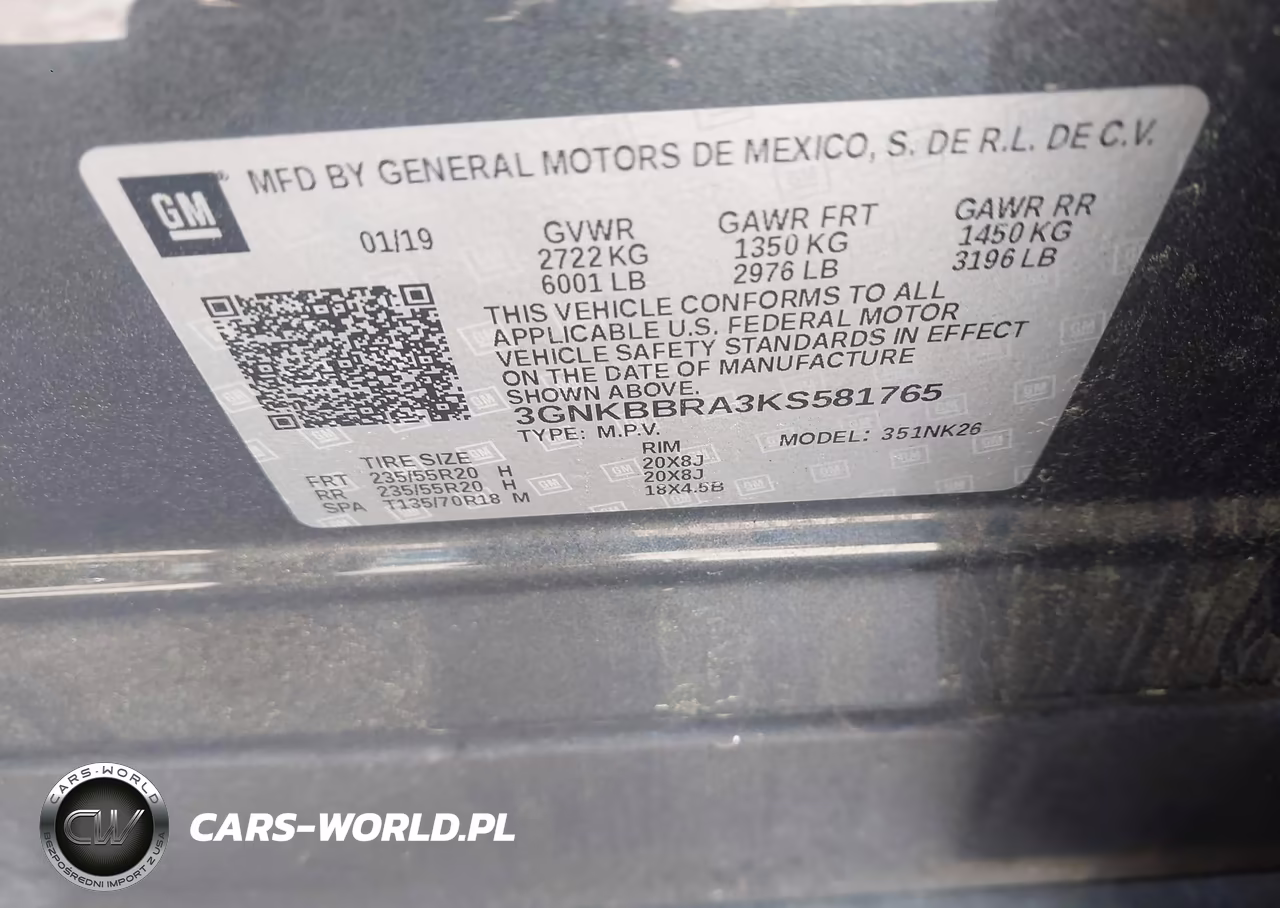 2019 Chevrolet Blazer VIN:3GNKBBRA3KS581765 - 9