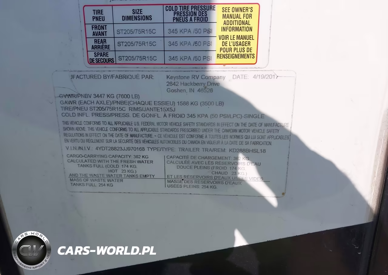 2018 Keystone Rv Other VIN:4YDT28823JJ970168 - 9