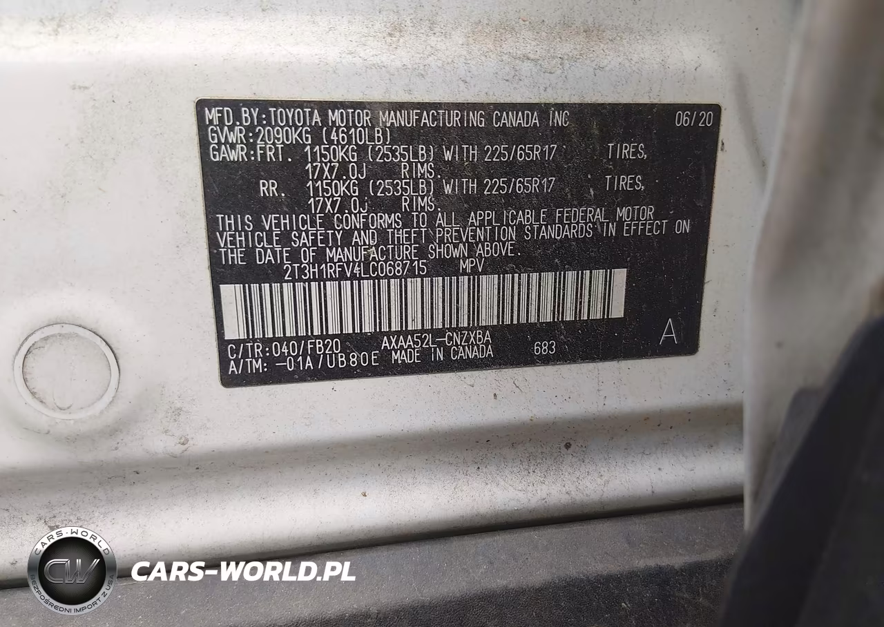 2020 Toyota Rav4 Le VIN:2T3H1RFV4LC068715 - 9