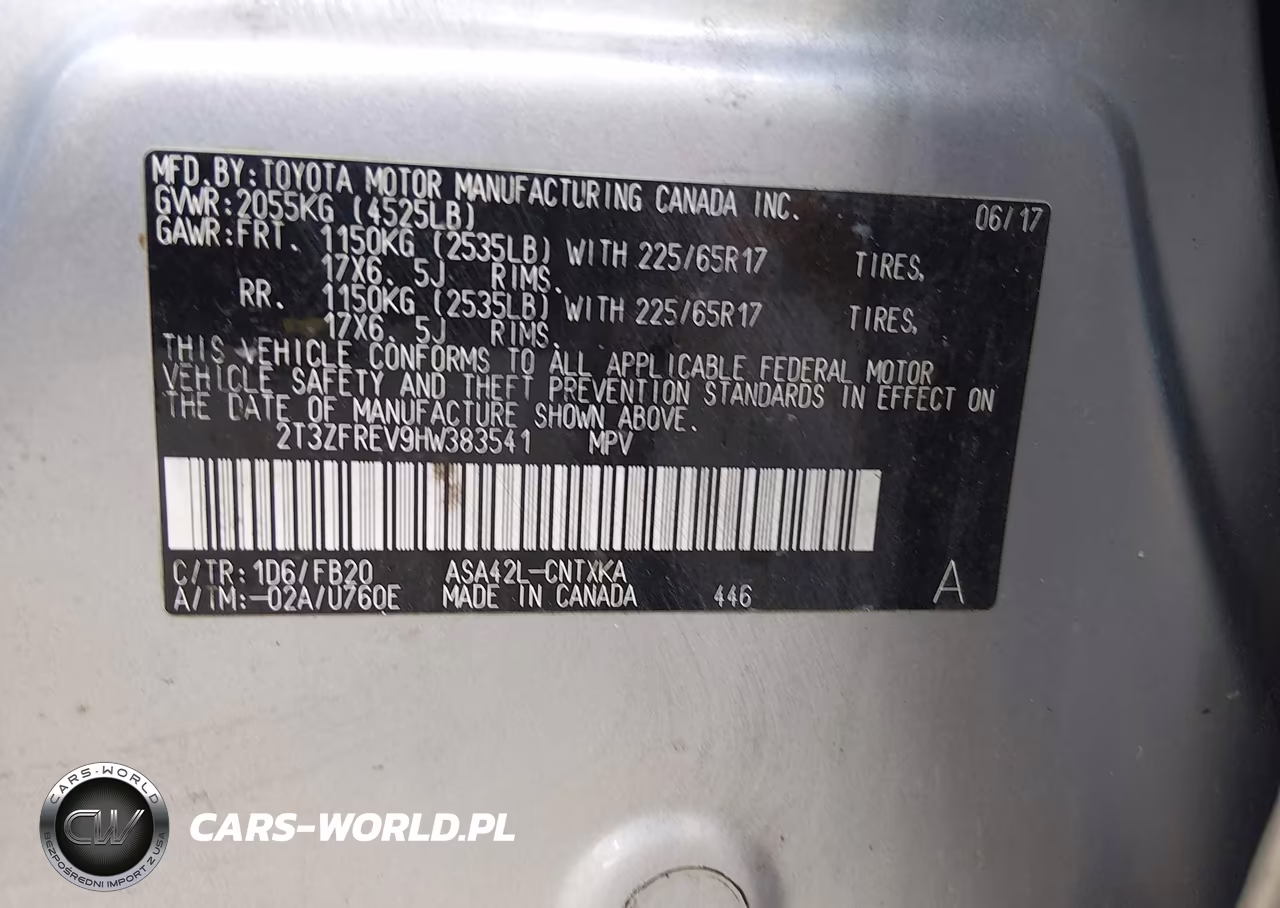 2017 Toyota Rav4 Le VIN:2T3ZFREV9HW383541 - 9