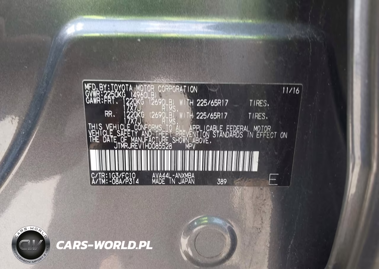 2017 Toyota Rav4 Hybrid Xle VIN:JTMRJREV1HD085528 - 9