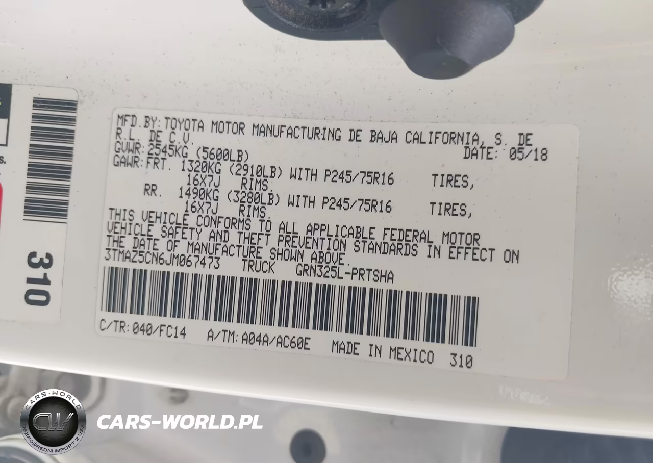 2018 Toyota Tacoma Sr5 V6 VIN:3TMAZ5CN6JM067473 - 9