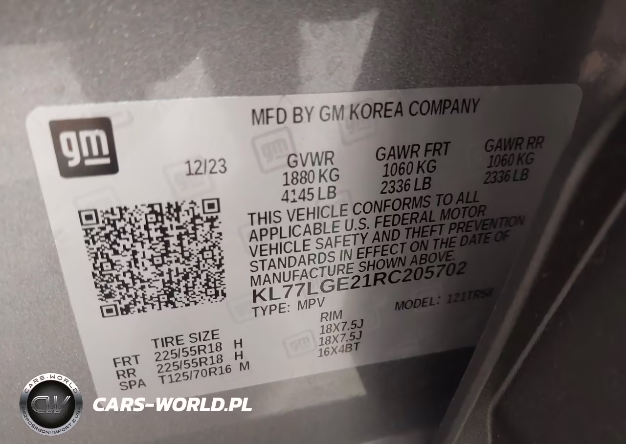 2024 Chevrolet Trax Fwd 1Rs VIN:KL77LGE21RC205702 - 9