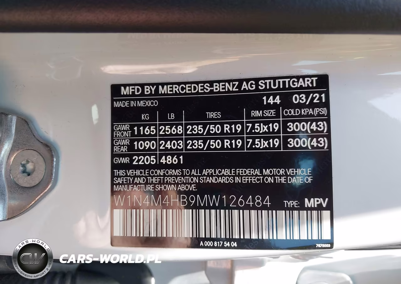 2021 Mercedes-Benz Glb 250 4Matic VIN:W1N4M4HB9MW126484 - 9