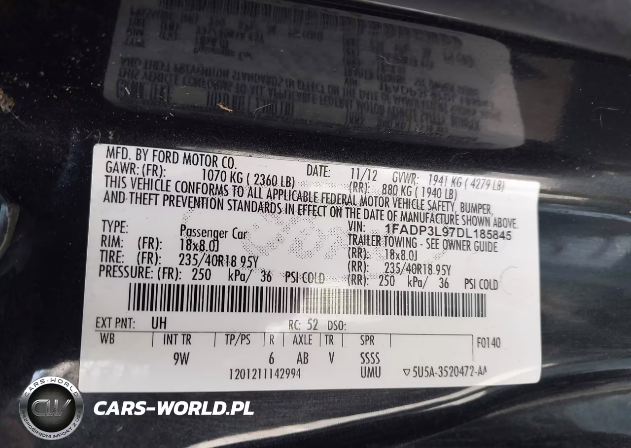 2013 Ford Focus St VIN:1FADP3L97DL185845 - 9