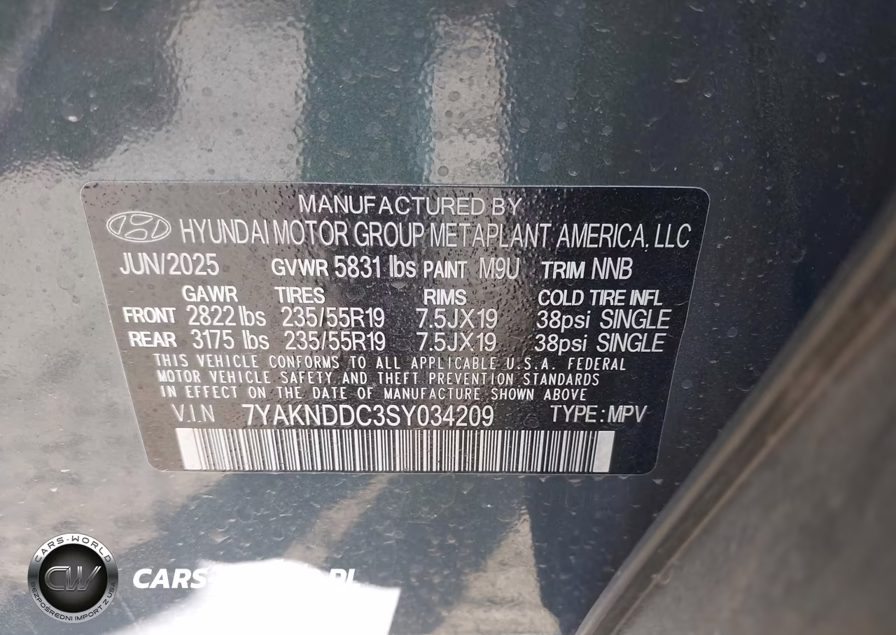 2025 Hyundai Ioniq 5 Sel VIN:7YAKNDDC3SY034209 - 9