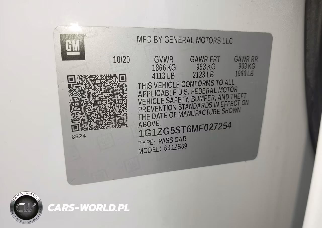 2021 Chevrolet Malibu Fwd Rs VIN:1G1ZG5ST6MF027254 - 9