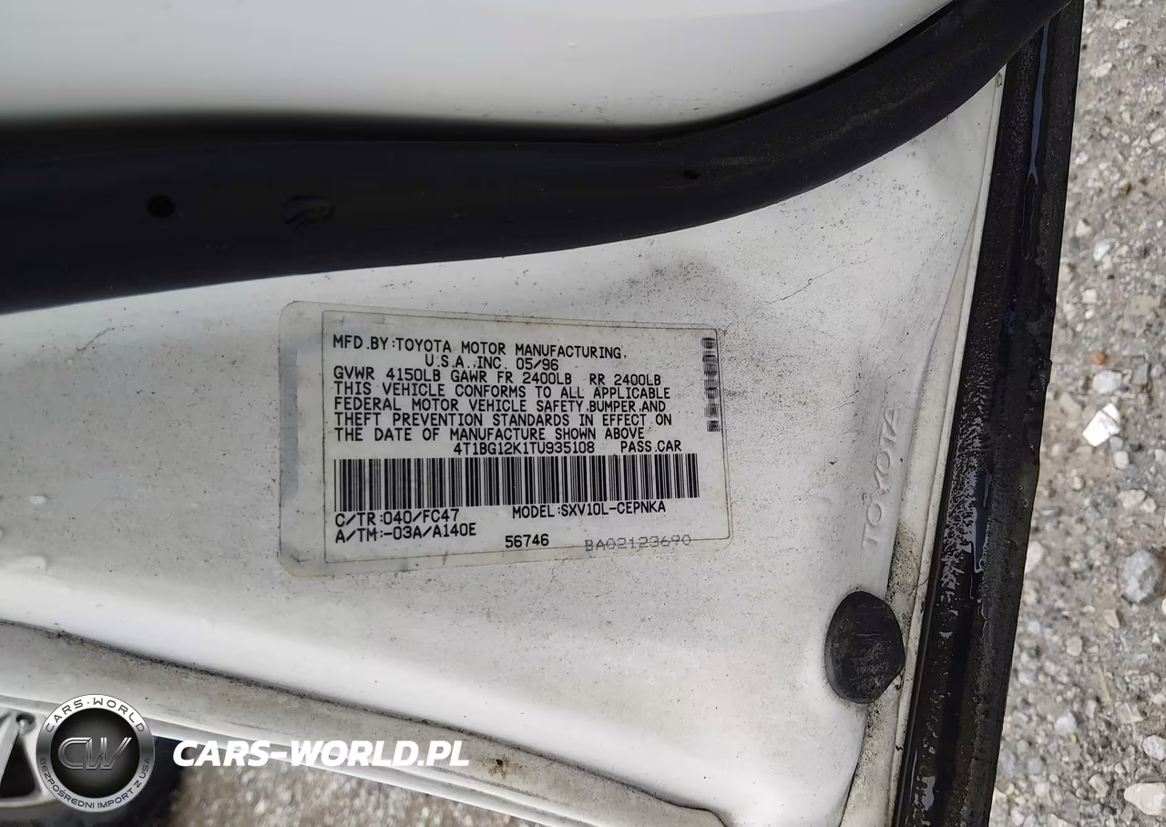 1996 Toyota Camry Dx-Le-Xle VIN:4T1BG12K1TU935108 - 9