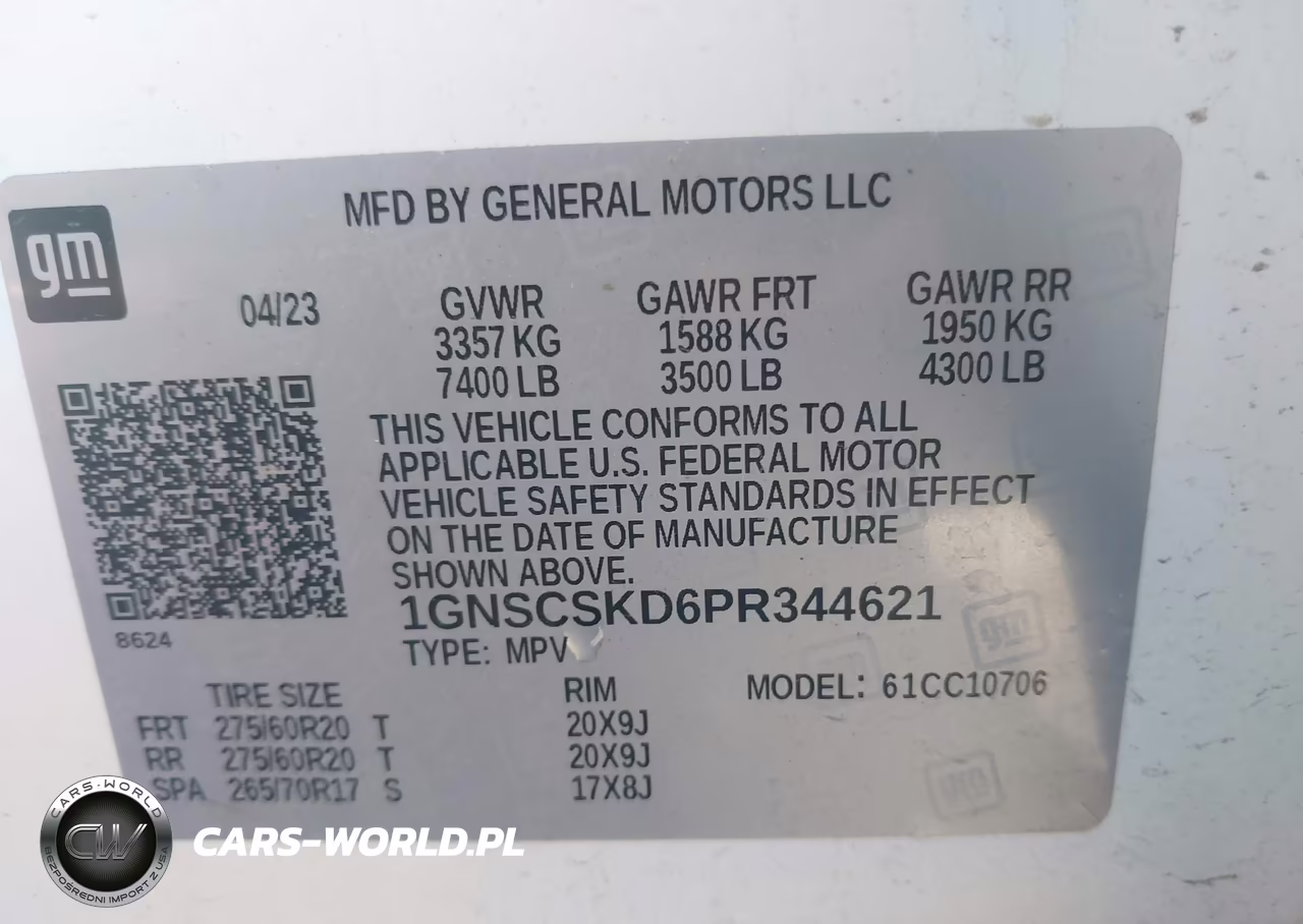 2023 Chevrolet Tahoe 2Wd Premier VIN:1GNSCSKD6PR344621 - 9
