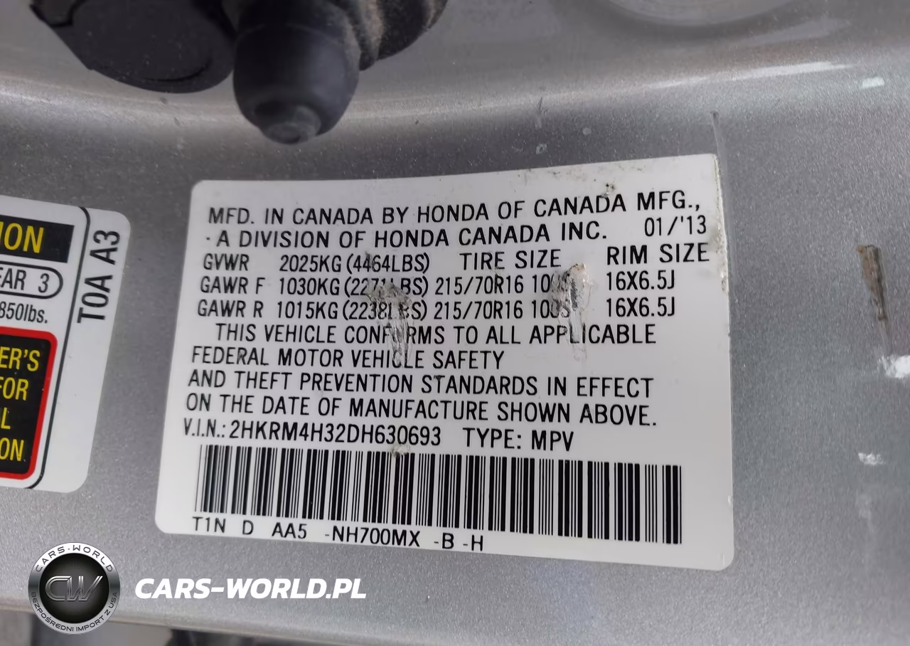 2013 Honda Cr-V Lx VIN:2HKRM4H32DH630693 - 9