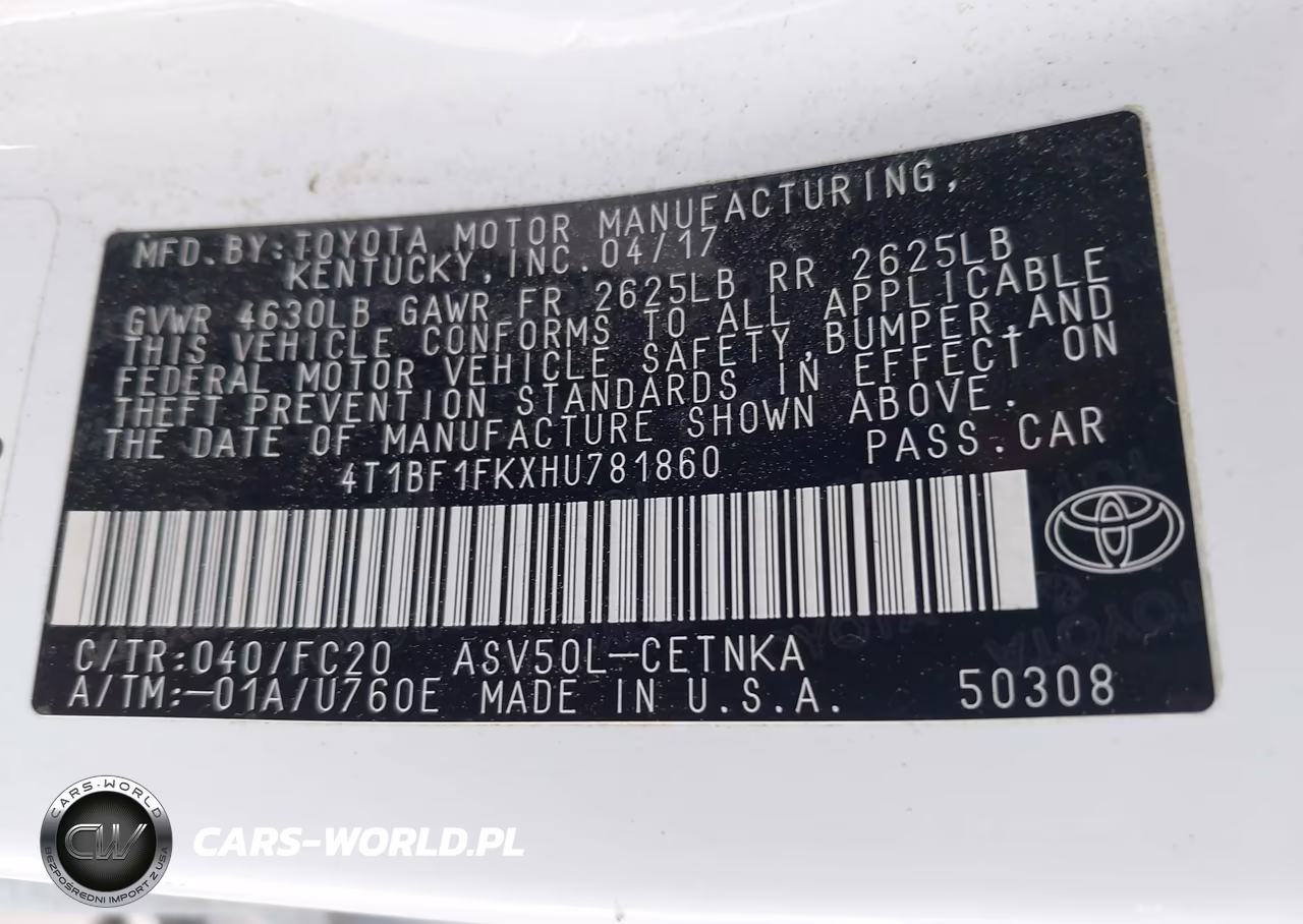 2017 Toyota Camry Le VIN:4T1BF1FKXHU781860 - 9