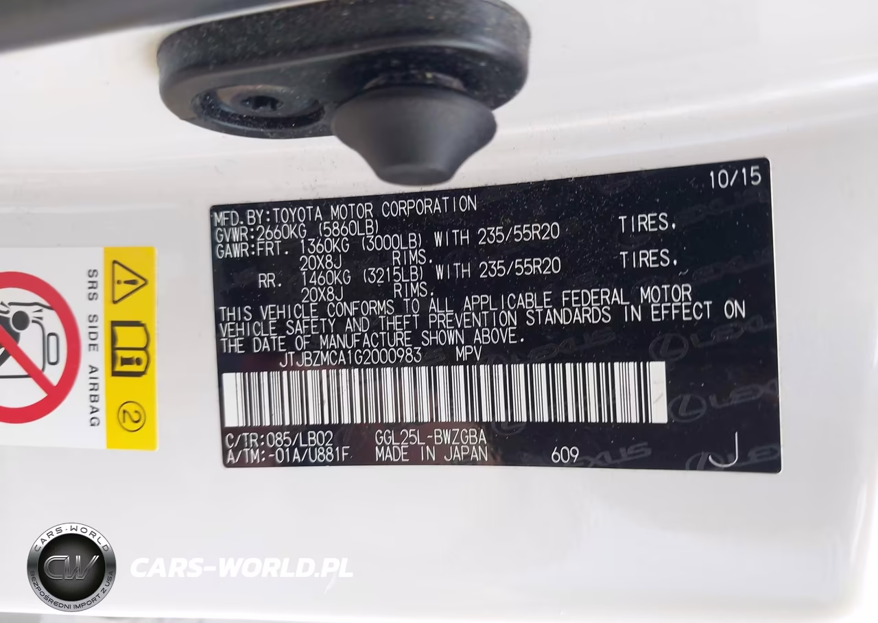 2016 Lexus Rx 350 VIN:JTJBZMCA1G2000983 - 9