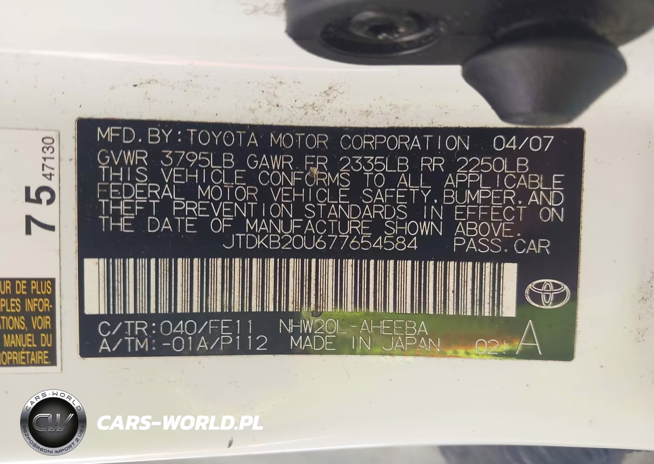2007 Toyota Prius VIN:JTDKB20U677654584 - 9